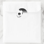 Fußball Runder Aufkleber (Tasche)