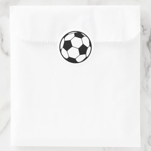 Fußball Runder Aufkleber (Tasche)