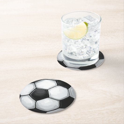 Fußball Runder Pappuntersetzer (Vor Ort)