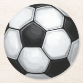 Fußball Runder Pappuntersetzer (Vorderseite)