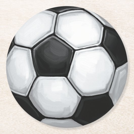Fußball Runder Pappuntersetzer (Vorderseite)