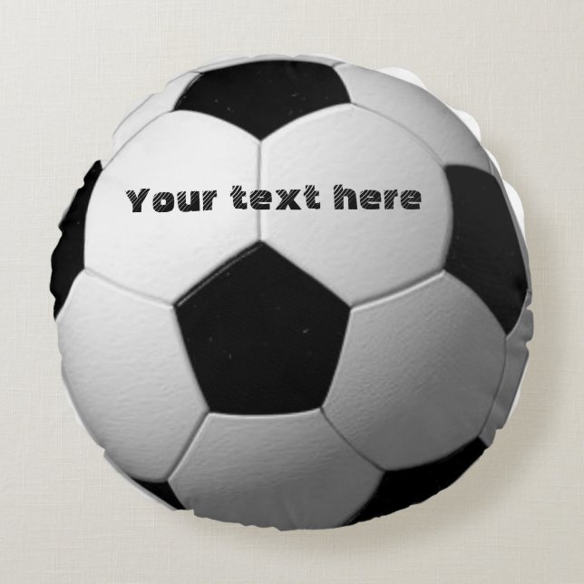 Fußball Rundes Kissen (Vorderseite)