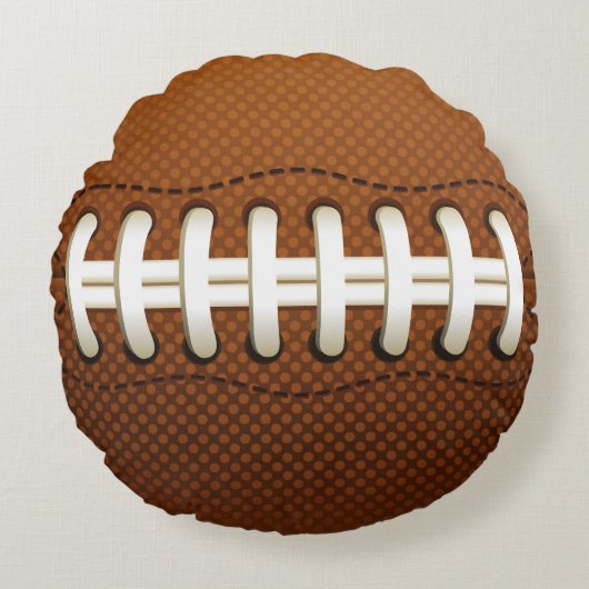 Fußball Rundes Kissen (Vorderseite)