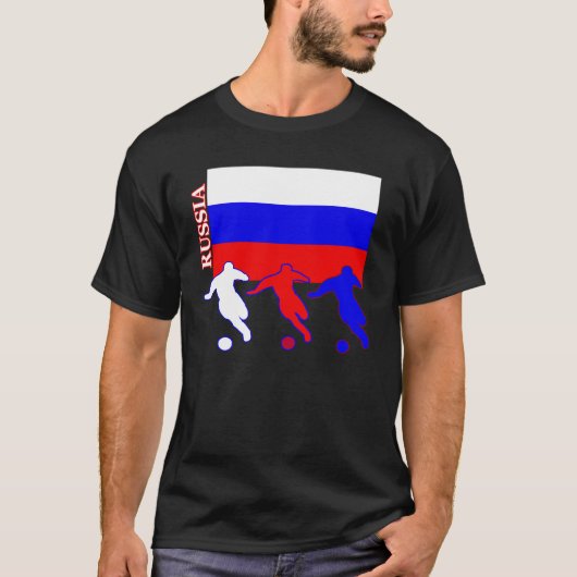 Fußball Russland Dunkler T - Shirt (Vorderseite)