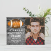 Fußball Rustikales Foto Abschluss Ankündigung (Stehend Vorderseite)