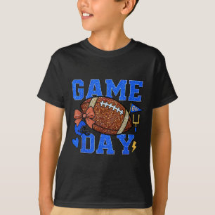 Fußball-Saison Game Day Football Mama Blau Gold B T-Shirt