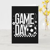Fußball-Saison-Mama Retro-Karo-Blitz Karte (Gelbe Blume)