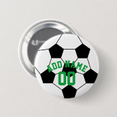 Fußball-Sammelbus - Moderner Zeichnend Name Button (Vorne & Hinten)