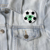 Fußball-Sammelbus - Moderner Zeichnend Name Button (Beispiel)