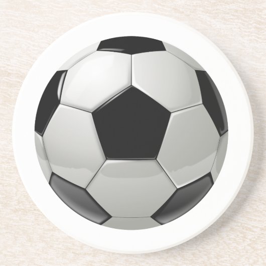 Fußball-Sandstein-Unterlage Getränkeuntersetzer (Vorne)