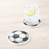 Fußball Sandstein Untersetzer (Seite)