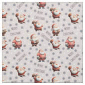 Fußball Santa auf Pale Pink Stoff (Muster)
