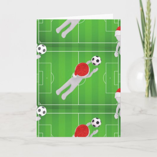 Fußball-Santa Feiertagskarte (Vorderseite)