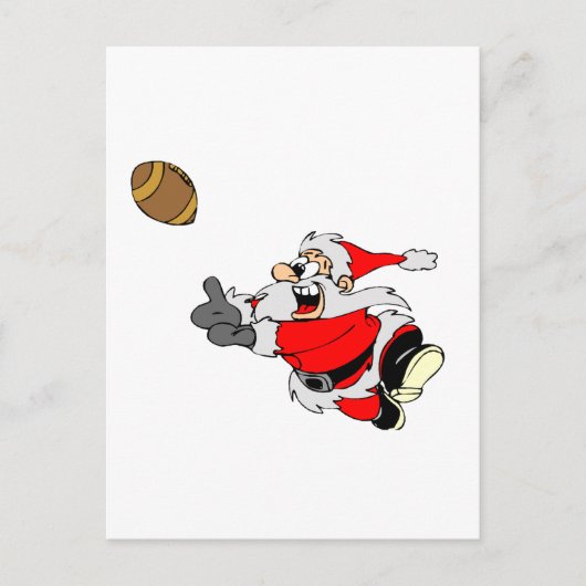 Fußball Santa Feiertagspostkarte (Vorderseite)
