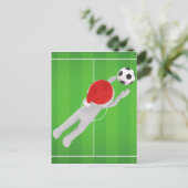 Fußball-Santa Feiertagspostkarte (Stehend Vorderseite)