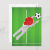 Fußball-Santa Feiertagspostkarte (Vorne/Hinten)