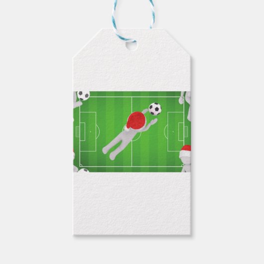 Fußball-Santa Geschenkanhänger (Vorderseite)