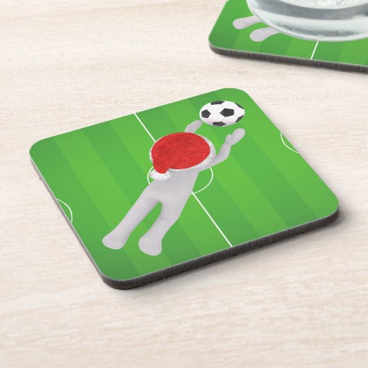 Fußball-Santa Getränkeuntersetzer (Linke Seite)