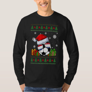 Fußball Santa Hut hässlicher Weihnachtspullover 2 T-Shirt