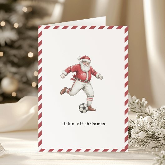 Fußball-Santa-Kickoff zu Weihnachten