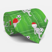 Fußball-Santa Krawatte (Gerollt)