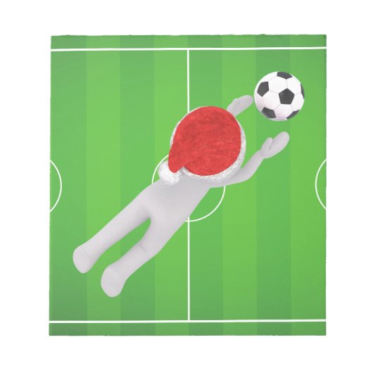 Fußball-Santa Notizblock (Vorderseite)