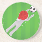 Fußball-Santa Sandstein Untersetzer (Vorne)