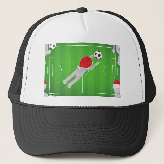 Fußball-Santa Truckerkappe (Vorderseite)