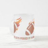 Fußball-Satiren-mattierte Tasse (Vorderseite Links)