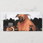 Fußball Satyr in Briefs Custom Einladungen (Rückseite)