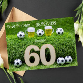 Fußball Save the Date 60. Geburtstag Einladung