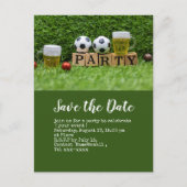 Fußball Save the Date für Begrüßungs-Party Postkarte (Vorderseite)