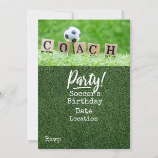 Fußball Save the Date für COACH-Party Einladung