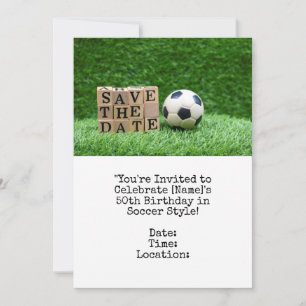 Fußball Save the date für Geburtstagsfeier  Einladung