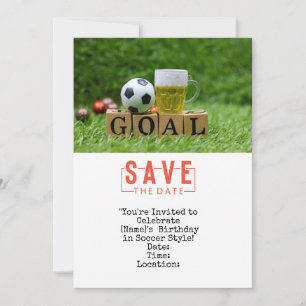 Fußball Save the Date für Geburtstagsparty Einladung