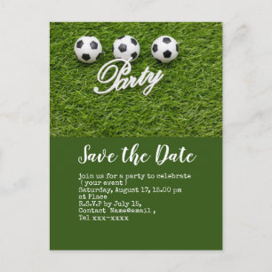 Fußball Save the Date für Geburtstagsparty Postkarte