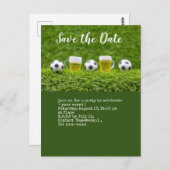 Fußball Save the Date mit Ballspiel Party Postkart Postkarte (Vorne/Hinten)