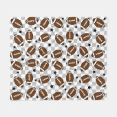 Fußball Schachbrett-Stern-Muster Grau Fleecedecke (Vorderseite (Horizontal))