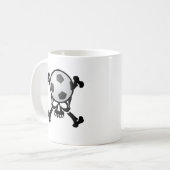 Fußball-Schädel Kaffeetasse (Vorderseite Links)