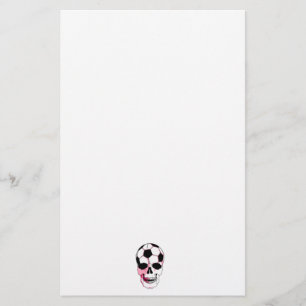 Fußball Schädel Mädchen rosa Akzente Briefpapier