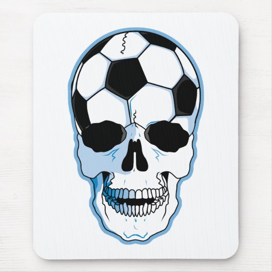 Fußball-Schädel Mousepad (Vorne)