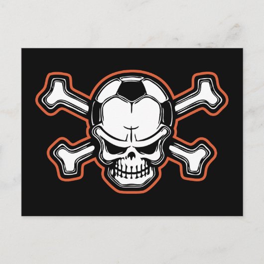 Fußball-Schädel Postkarte (Vorderseite)