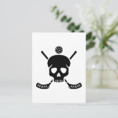 Fußball-Schädel Postkarte (Stehend Vorderseite)