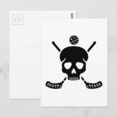 Fußball-Schädel Postkarte (Vorne/Hinten)