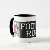 Fußball schaukelt Rot Tasse (Vorderseite Links)