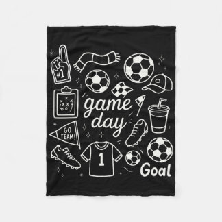 Fußball-Schaumstoff-Finger-Kleats und Tor-Vibes fü Fleecedecke