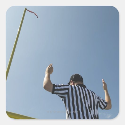 Fußball-Schiedsrichter, Feldtor genannt Quadratischer Aufkleber (Vorderseite)