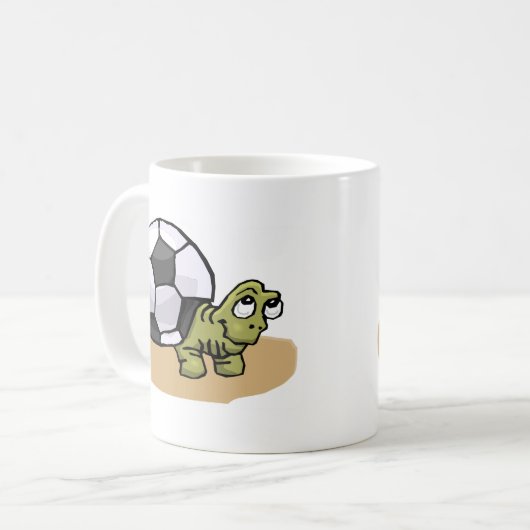 Fußball-Schildkröte Kaffeetasse (Vorderseite Links)