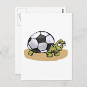 Fußball-Schildkröte Postkarte (Vorne/Hinten)