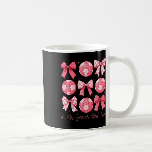 Fußball-Schleifen-Mädchen  Kaffeetasse (Rechts)